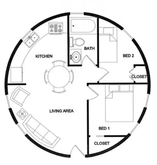 small dome house plans