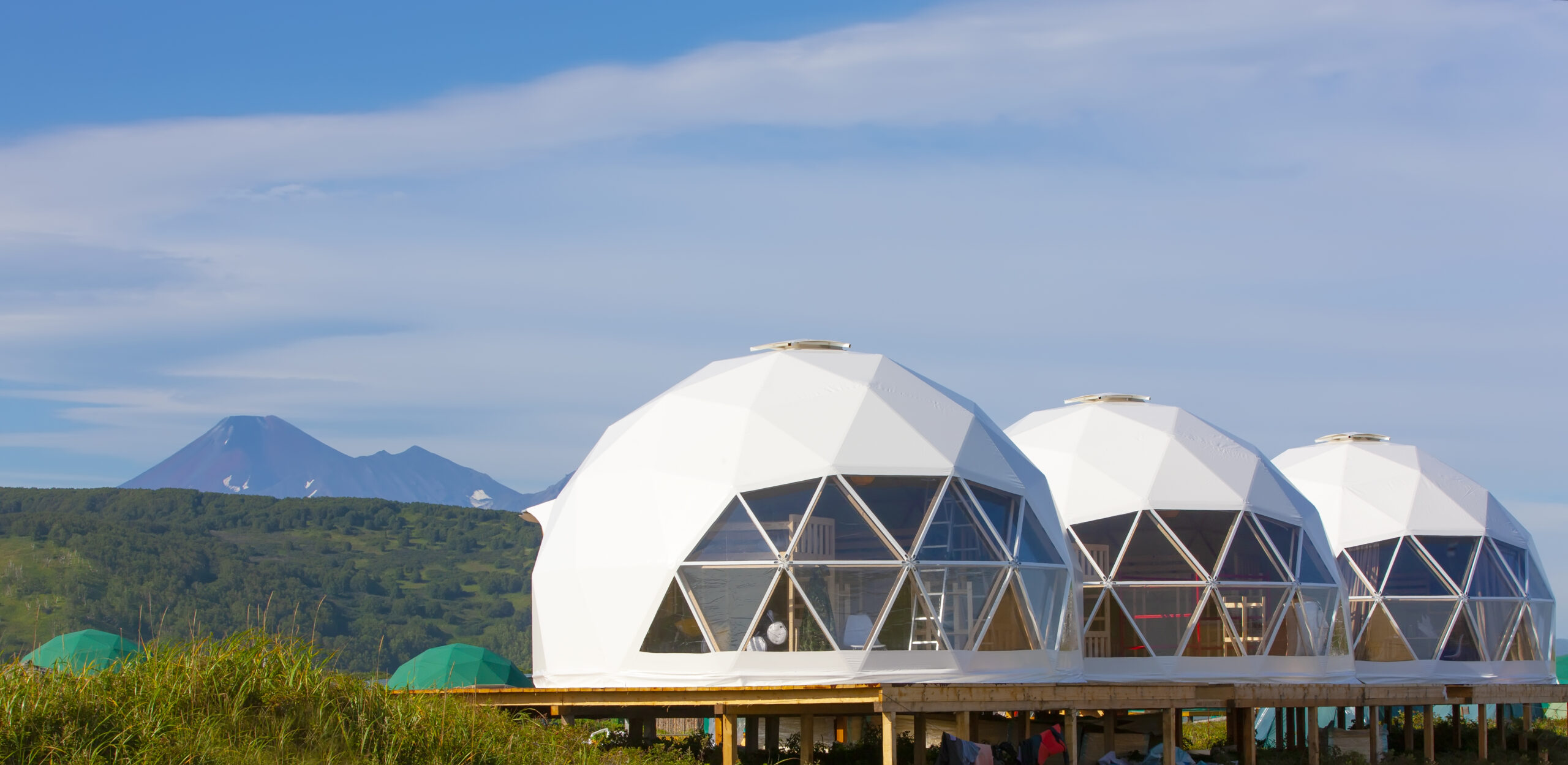resort with dome houses